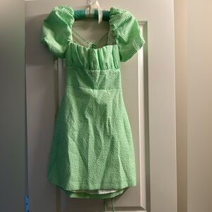 Zara mini dress with puff sleeves